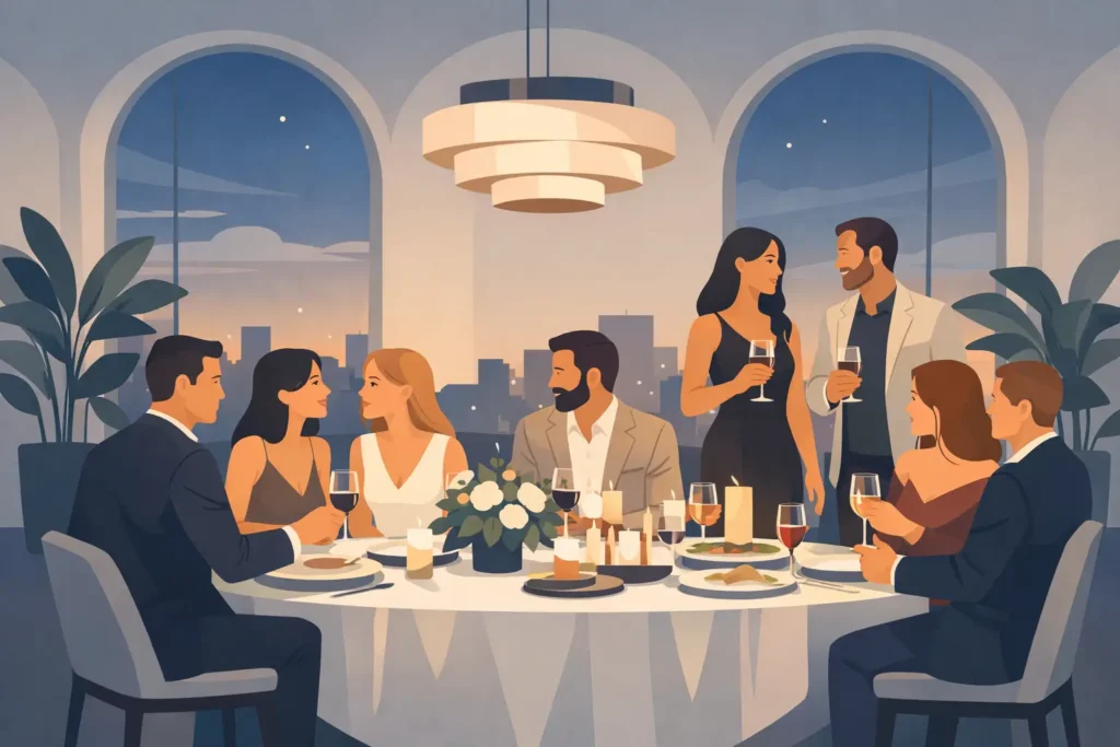 Private Party Dining Example for Stylish Gatherings