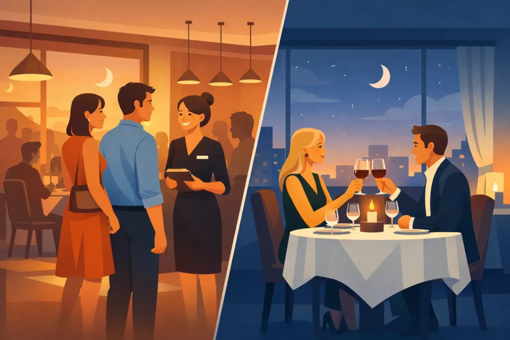 Walk In or Reservation Dinner for Your Evening