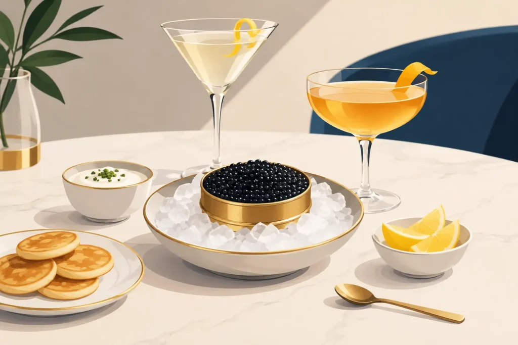 How to Pair Caviar with Cocktails at Dinner