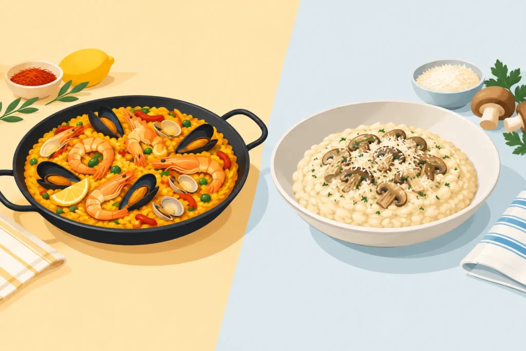 Paella Versus Risotto Differences, Explained